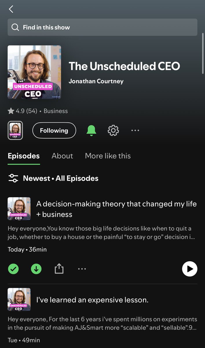 Jicecream's tweet image. I have a podcast. It's a mess.
But some people like it. Its called "The Unscheduled CEO" and you can find it on any podcast app.
That is all. 🍦🍦🍦