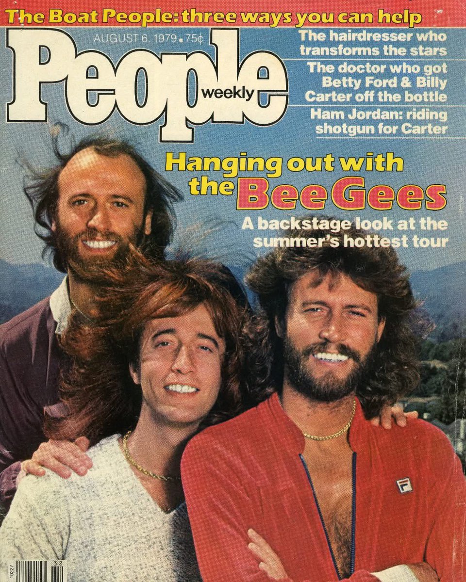 BeeGees's tweet image. Digging into the archives for this People cover featuring the Bee Gees ☀️