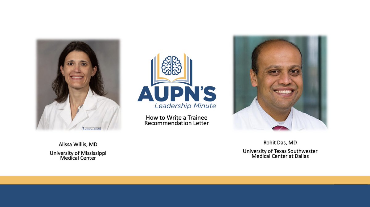 Association of University Professors of Neurology (@aupn_leaders) on Twitter photo Are you working through a stack of recommendation letters for trainees this summer? Get tips and practical advice on how to create compelling and succinct letters of recommendation for trainees in this Leadership Minute episode with Drs. <a href="/myelinMD/">Alissa Willis</a> & Rohit Das. Are you working through a stack of recommendation letters for trainees this summer? Get tips and practical advice on how to create compelling and succinct letters of recommendation for trainees in this Leadership Minute episode with Drs. <a href="/myelinMD/">Alissa Willis</a> & Rohit Das.