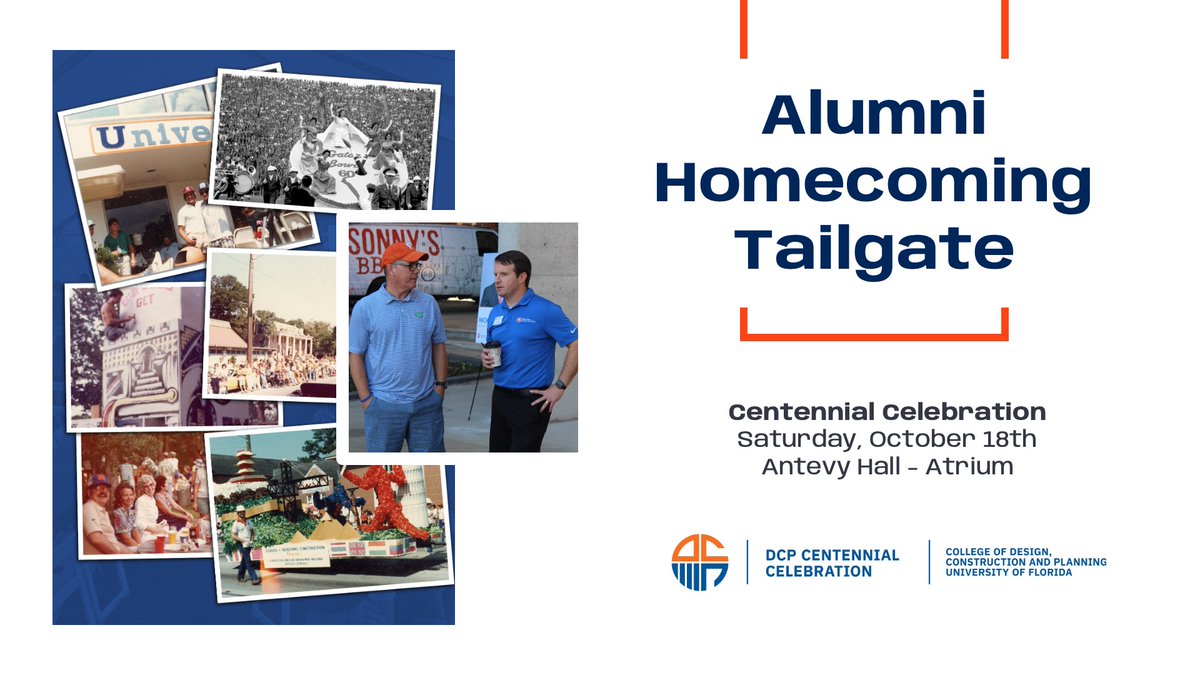 Save the date DCP <a href="/ufalumni/">UF Alumni</a>! Our annual homecoming tailgate is taking place Saturday, October 18th! #OneDCP