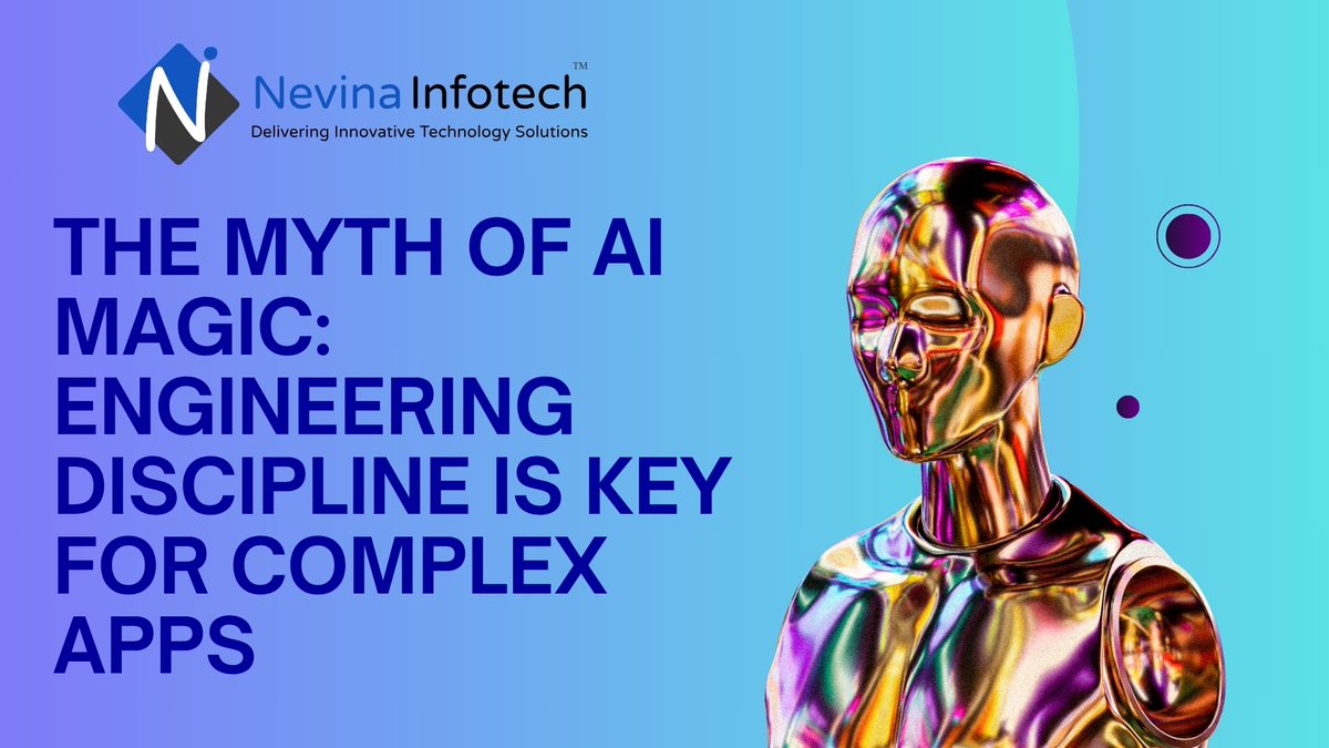 nevina_infotech's tweet image. AI Isn’t a Shortcut: Complex Apps Need Engineering Discipline 💡
nevinainfotech.com/blog/myth-of-a…
AI helps, but it doesn’t replace software engineers. See why discipline, not hype, builds enterprise-grade software. #AIvsEngineering #CodeMatters