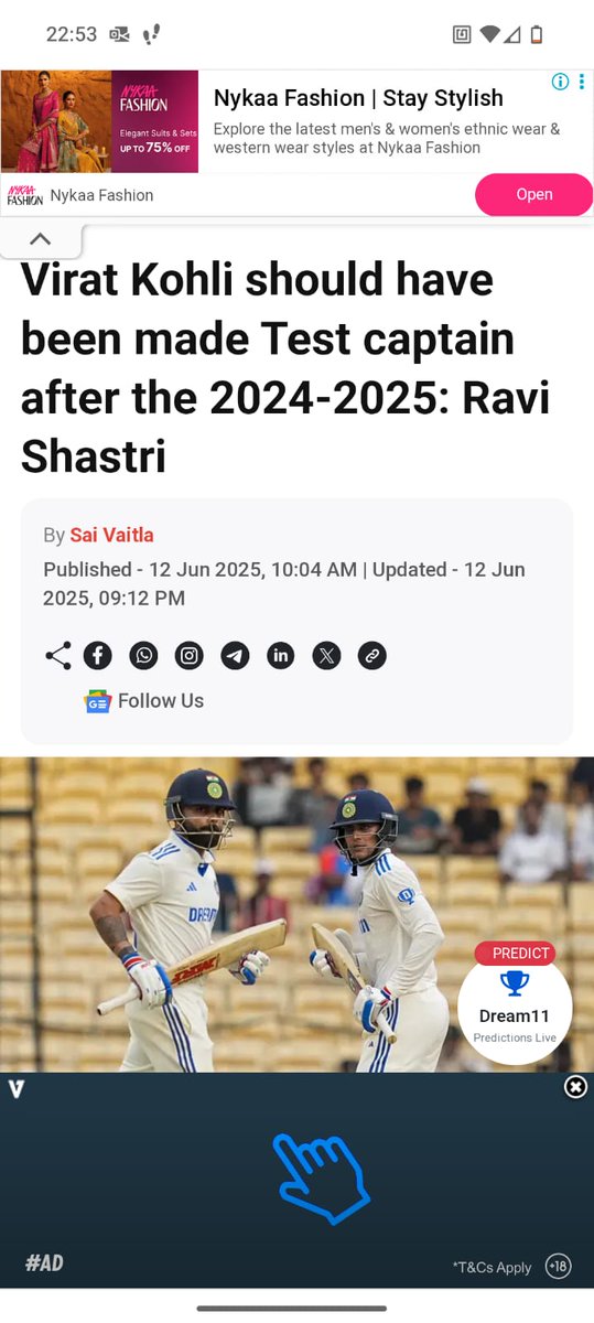 Rishad Dsouza (@rishouza) on Twitter photo The pathetic state of <a href="/googlenews/">Google News</a> notifications. Received a notification from Google News via <a href="/AddictorCricket/">Cricket Addictor</a> claiming that Kohli has been appointed Test captain (the story is something else altogether). Google's algorithm prioritises crappy SEO practices instead of quality. The pathetic state of <a href="/googlenews/">Google News</a> notifications. Received a notification from Google News via <a href="/AddictorCricket/">Cricket Addictor</a> claiming that Kohli has been appointed Test captain (the story is something else altogether). Google's algorithm prioritises crappy SEO practices instead of quality.