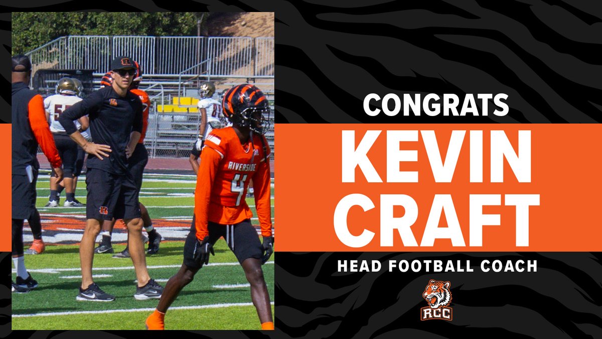 RCC Athletics (@rcc_athletics) on Twitter photo Congratulations to <a href="/CoachKevinCraft/">Kevin Craft</a> on being named the next <a href="/RCCTigerFB/">RCC Football</a> Head Coach! 🐯 #ThisIsRCity Congratulations to <a href="/CoachKevinCraft/">Kevin Craft</a> on being named the next <a href="/RCCTigerFB/">RCC Football</a> Head Coach! 🐯 #ThisIsRCity