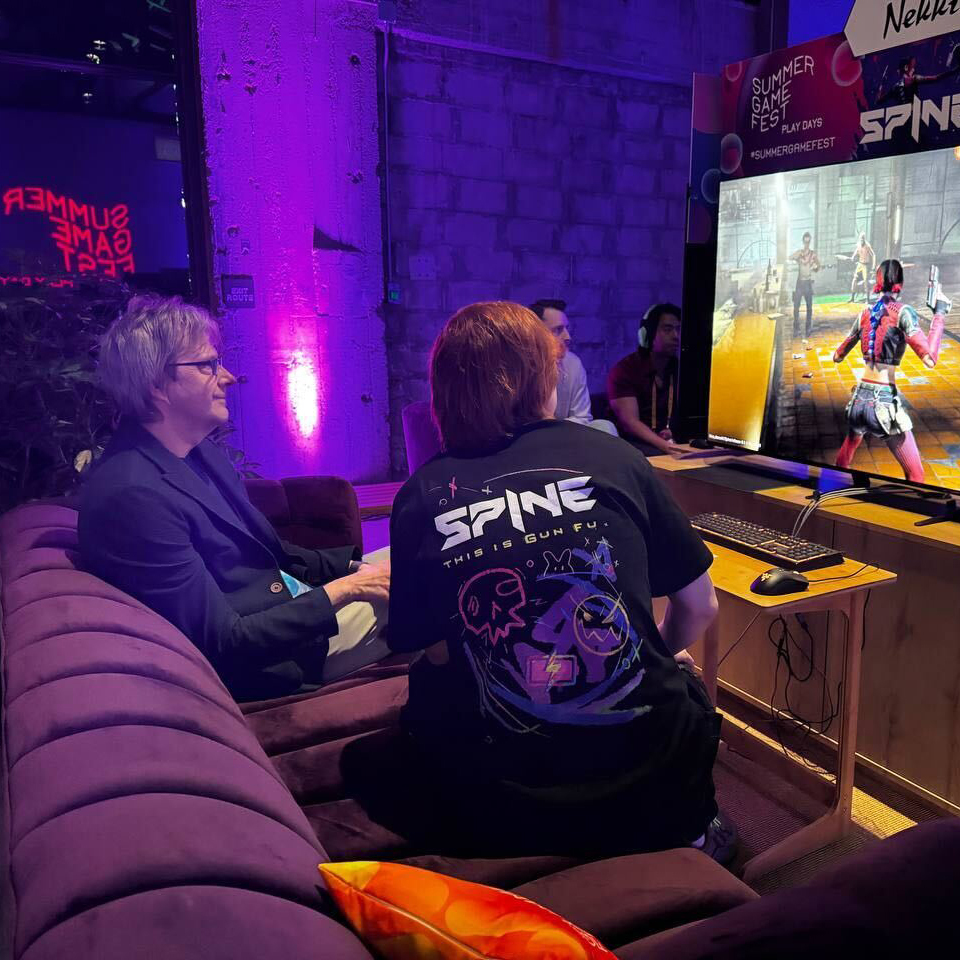 Nekkicom's tweet image. Three days. 120 SPINE demos. Big industry names.
We just got back from LA and #SummerGameFest — where the we showed #SPINE to PS, Xbox, Marvel, Geoff Keighley, IGN, and a lot more other creators, media, and industry legends.
Thanks to everyone who stopped by. Now — back to work