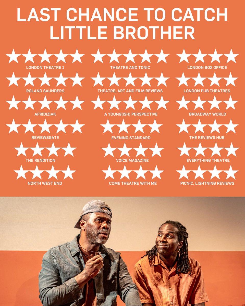 The clock is ticking!⏰

Only a handful of chances left to catch Little Brother. This five-star "powerful and necessary story" must close this Saturday.

🎟 bit.ly/JSTLittleBroth…
📸 Steve Gregson