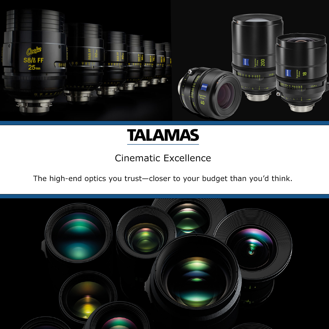 Cooke, Zeiss, ARRI, Angénieux—the high-end optics you trust, now closer to  your budget than you’d think. 

 talamas.com/rentals/lenses