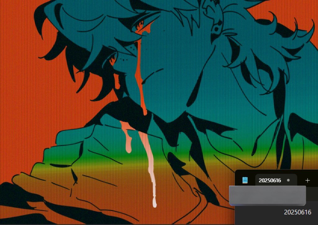 OC... (다른 캐임)

* 혹시 몰라서 필터를... 피처럼 보일 수 있습니다
연달아 그린건데 너무 다르네요

좋은 밤 되세요 ^_^