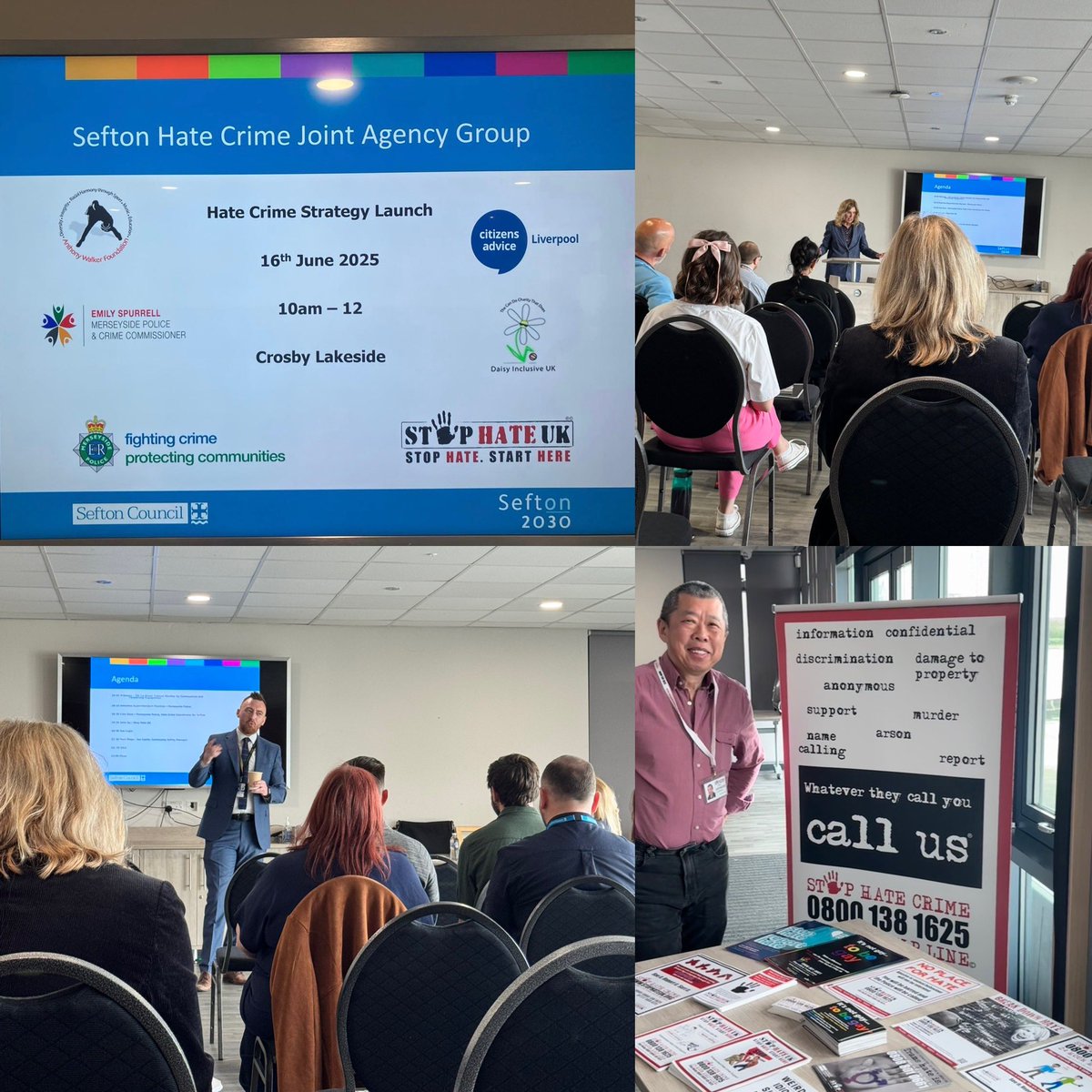 stophateuk's tweet image. Delighted to attend & support @seftoncouncil #hatecrime strategy launch today along with local partners incl @merpol @MerseysidePCC @ovhousing Powerful first hand account shared by victim of hate of their experience emphasising we need to respond to victims’ needs effectively