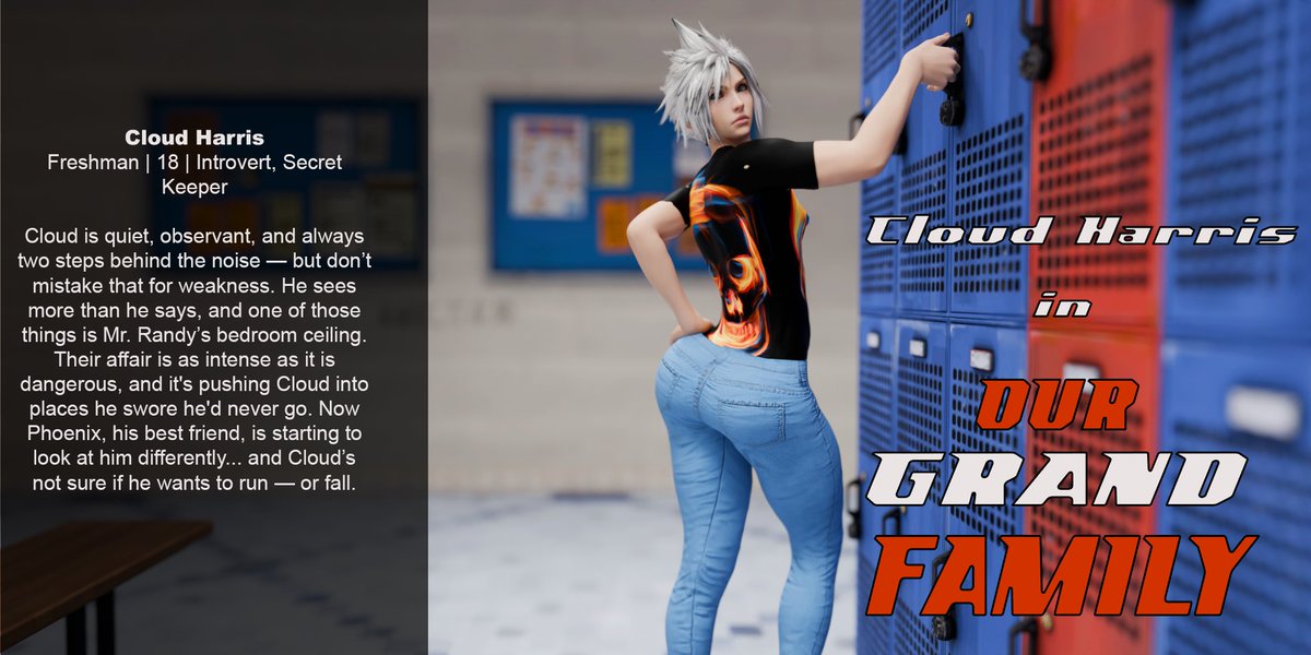 💫 Meet Cloud – Freshman | 18
Soft-spoken. Beautiful. And tangled in more than just emotions.
He keeps close to Dion and Phoenix — but one’s too curious, and the other’s getting too close.
Mr. Randy was supposed to be a secret.
Now Phoenix is watching. And Cloud… might want him