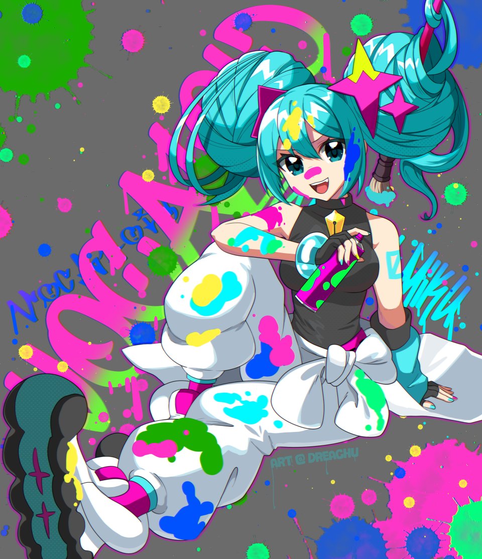 💚💙Paint Girl Hatsune Miku 🩷💛
⦉ #初音ミク #VOCALOID ⦊