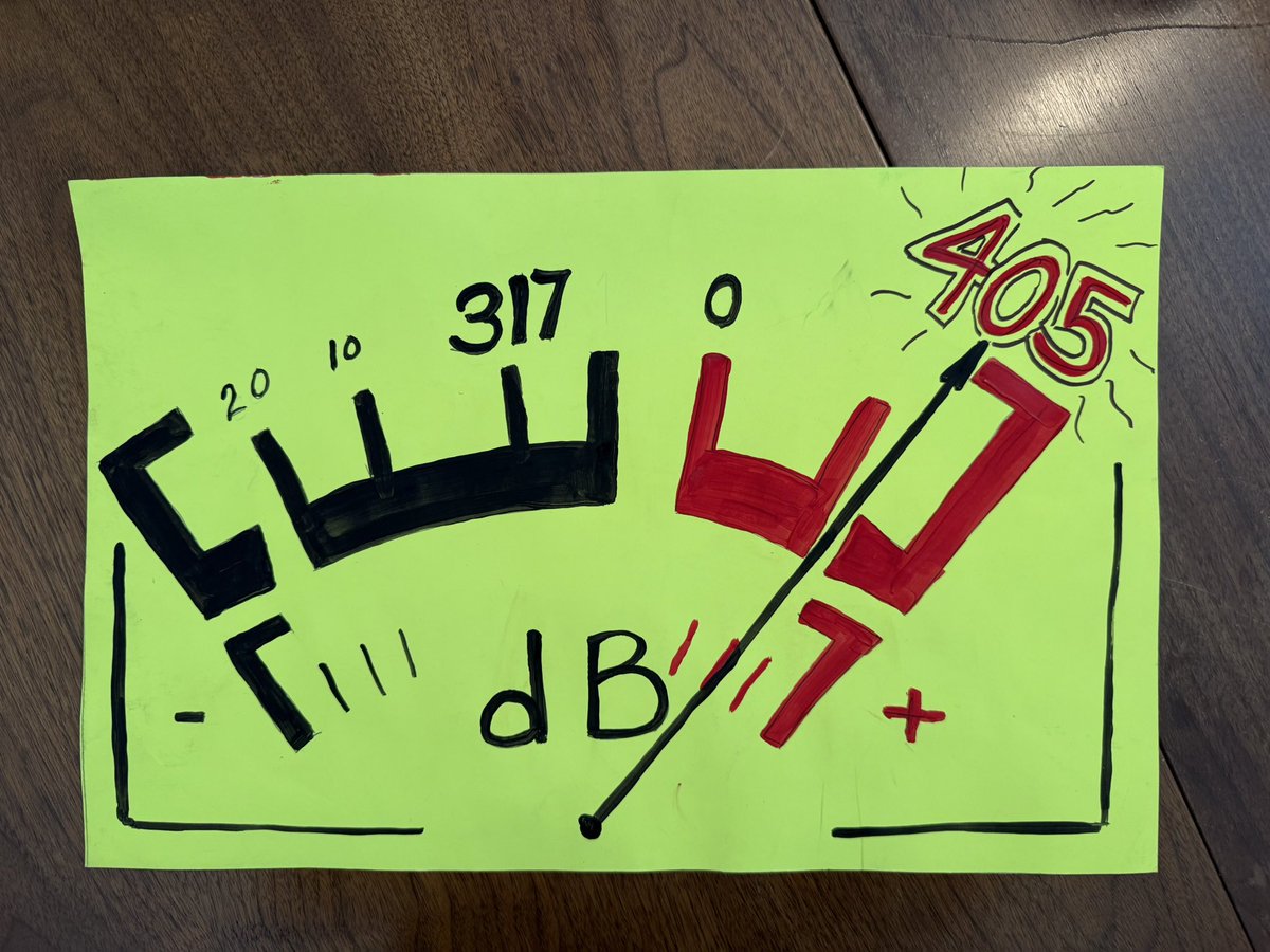 OKCbrickman's tweet photo. The decibel meter doesn’t lie 405>317 #thunderup #beatIndy #no’Cers #NBAPlayoffs2025 #game5 #nothingbutgain #decibels https://t.co/vvXTkigq6s