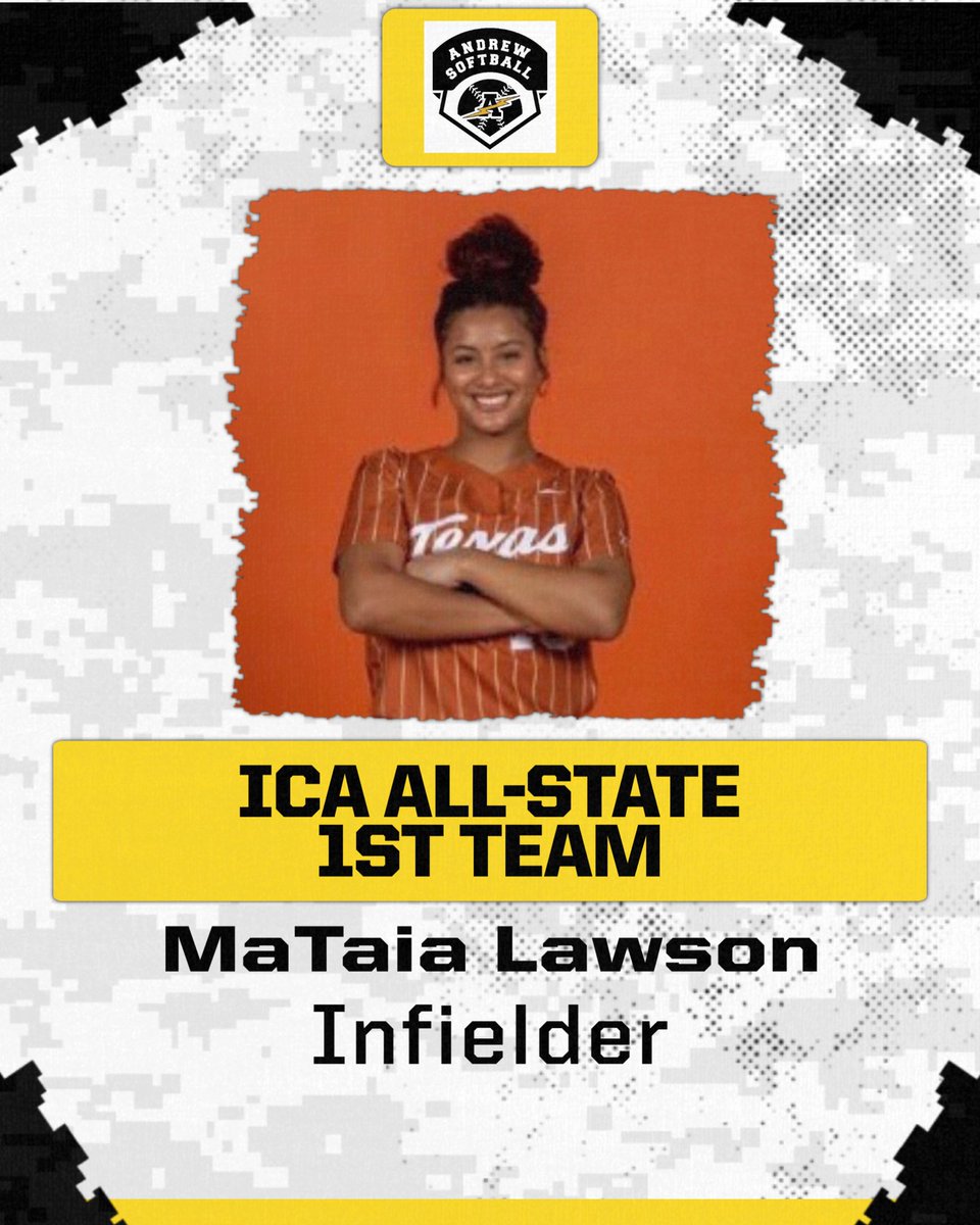 Andrew Athletics (@vjabolts) on Twitter photo Congratulations to MaTaia Lawson of <a href="/AndrewSoftball/">Andrew Softball</a> Class of 2025
1st Team All State
Best of luck next season with the 2025 National Champion Texas Longhorns Congratulations to MaTaia Lawson of <a href="/AndrewSoftball/">Andrew Softball</a> Class of 2025
1st Team All State
Best of luck next season with the 2025 National Champion Texas Longhorns