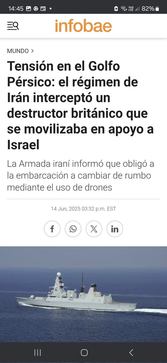 Gustavo Cangiano (@gcangiano) on Twitter photo Inglaterra, ocupante de nuestras Malvinas, con Israel y contra Irán.
Milei con Israel y contra Irán.
¿Y nuestros soldados malvineros? ¿Existen o ya no queda ninguno?
¿Y <a href="/VickyVillarruel/">Victoria Villarruel</a> dice algo o se hace la desentendida? Inglaterra, ocupante de nuestras Malvinas, con Israel y contra Irán.
Milei con Israel y contra Irán.
¿Y nuestros soldados malvineros? ¿Existen o ya no queda ninguno?
¿Y <a href="/VickyVillarruel/">Victoria Villarruel</a> dice algo o se hace la desentendida?