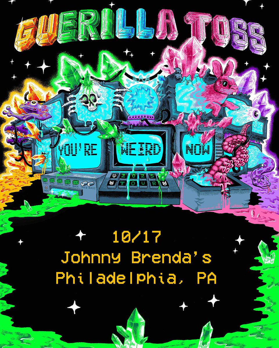 R5 Productions (@r5productions) on Twitter photo HELL YES. Our old pals <a href="/guerillatoss/">Guerilla Toss</a> are BACK with a new, totally killer <a href="/dronecoma/">Stephen malkmus</a>-produced LP for <a href="/subpop/">Sub Pop Records</a> and will bring thee You're Weird Now Tour to <a href="/johnnybrendas/">Johnny Brenda's</a> on Friday October 17th! Tickets on sale Friday at 10am!!
r5productions.com/event/guerilla… HELL YES. Our old pals <a href="/guerillatoss/">Guerilla Toss</a> are BACK with a new, totally killer <a href="/dronecoma/">Stephen malkmus</a>-produced LP for <a href="/subpop/">Sub Pop Records</a> and will bring thee You're Weird Now Tour to <a href="/johnnybrendas/">Johnny Brenda's</a> on Friday October 17th! Tickets on sale Friday at 10am!!
r5productions.com/event/guerilla…
