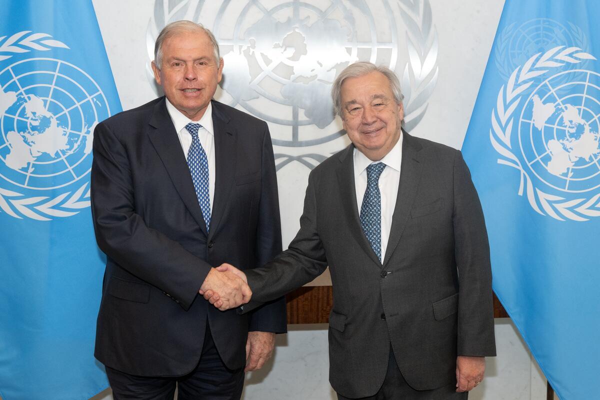 El Canciller Gerardo Werthein mantuvo un encuentro en Nueva York con António Guterres,  Secretario General de la Organización de las Naciones Unidas (ONU), con motivo de la próxima reunión del Comité de Descolonización, que se llevará a cabo el miércoles 18 de junio