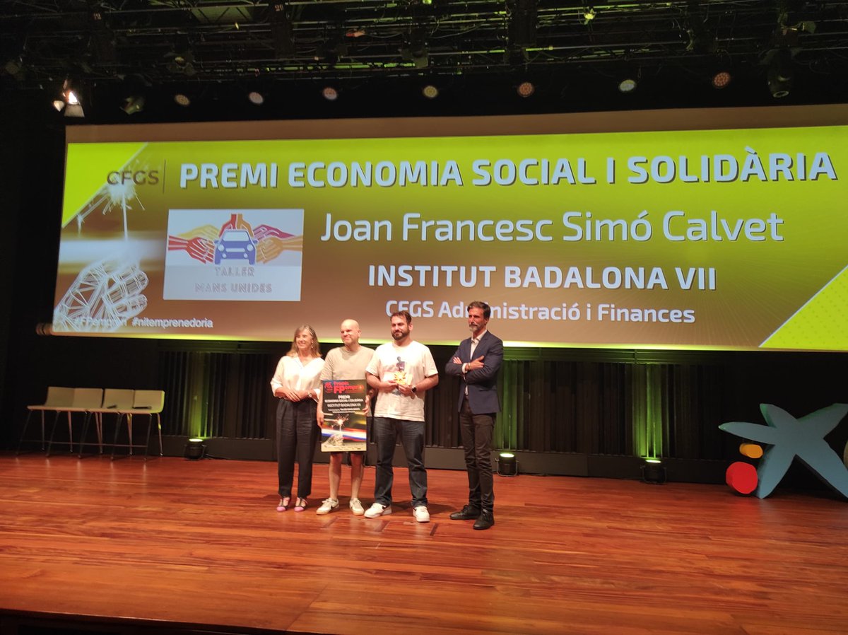 Àrea de Desenvolupament Social i Econòmic de l'AMB (@socioeconamb) on Twitter photo <a href="/NetmentoraCat/">Netmentora Catalunya</a> <a href="/insffg_sjd/">Institut Francesc Ferrer i Guàrdia</a> <a href="/HMarFP/">Institut Hospital del Mar FP Sanitària</a> <a href="/SolcNou/">Escola Solc Nou</a> <a href="/epnsdiputacio/">Escola Pia Nostra Senyora</a> <a href="/INSPedralbes/">Institut Pedralbes</a> <a href="/insmediterrania/">Institut Mediterrània</a> 🏆Premi Economia Social i Solidària en Grau mitjà per AllY4all
<a href="/insffg_sjd/">Institut Francesc Ferrer i Guàrdia</a> i en Grau Superior per Taller Mans Unides de l'Institut Badalona VII <a href="/NetmentoraCat/">Netmentora Catalunya</a> <a href="/insffg_sjd/">Institut Francesc Ferrer i Guàrdia</a> <a href="/HMarFP/">Institut Hospital del Mar FP Sanitària</a> <a href="/SolcNou/">Escola Solc Nou</a> <a href="/epnsdiputacio/">Escola Pia Nostra Senyora</a> <a href="/INSPedralbes/">Institut Pedralbes</a> <a href="/insmediterrania/">Institut Mediterrània</a> 🏆Premi Economia Social i Solidària en Grau mitjà per AllY4all
<a href="/insffg_sjd/">Institut Francesc Ferrer i Guàrdia</a> i en Grau Superior per Taller Mans Unides de l'Institut Badalona VII