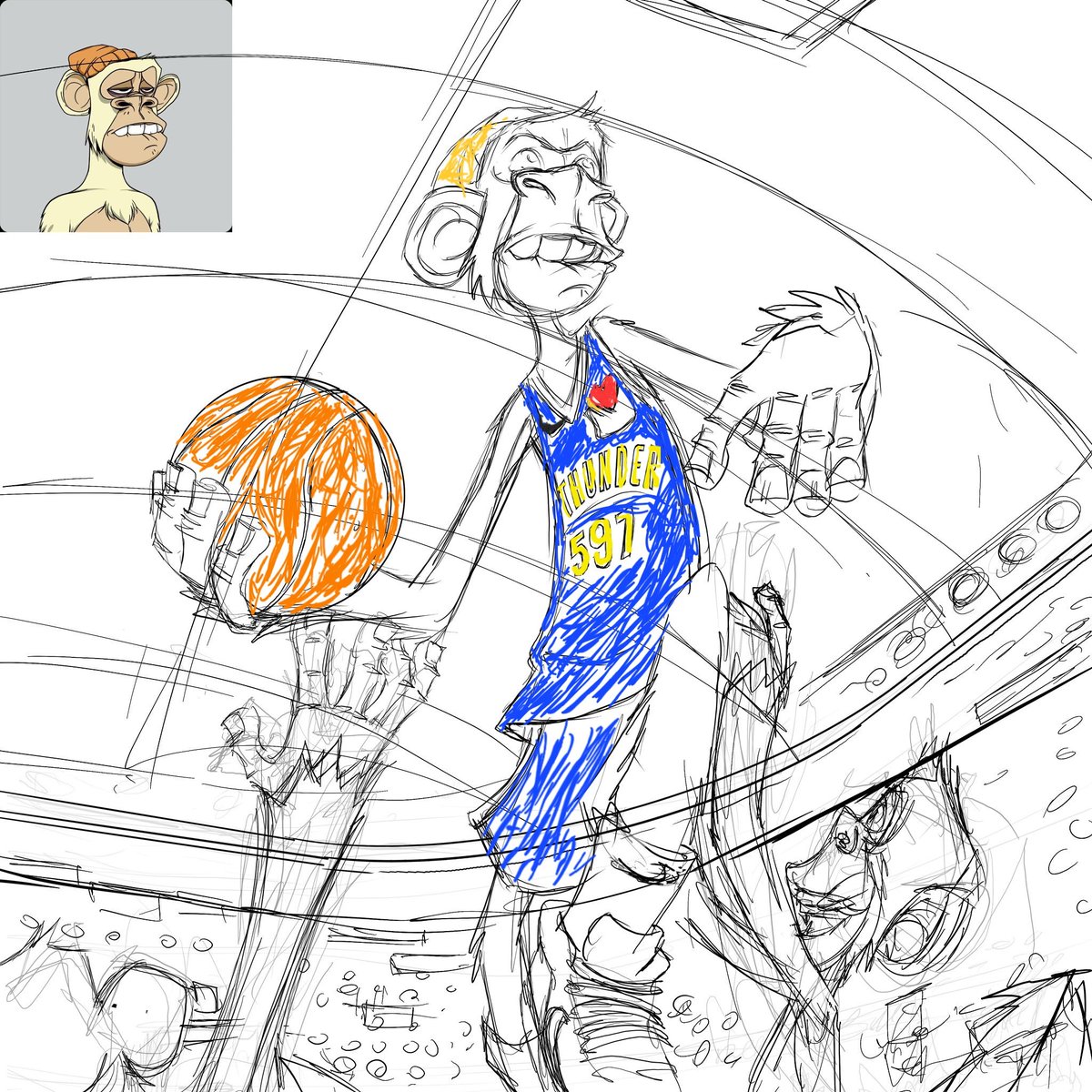 BoredHue#597π (@huechimpner) on Twitter photo My coloring of <a href="/idrawanimation/">Jacopo Lanza</a> animation <a href="/okcthunder/">OKC THUNDER</a> ape will be loud tonight <a href="/BoredApeYC/">Bored Ape Yacht Club π</a> #ThunderUp #BAYC My coloring of <a href="/idrawanimation/">Jacopo Lanza</a> animation <a href="/okcthunder/">OKC THUNDER</a> ape will be loud tonight <a href="/BoredApeYC/">Bored Ape Yacht Club π</a> #ThunderUp #BAYC