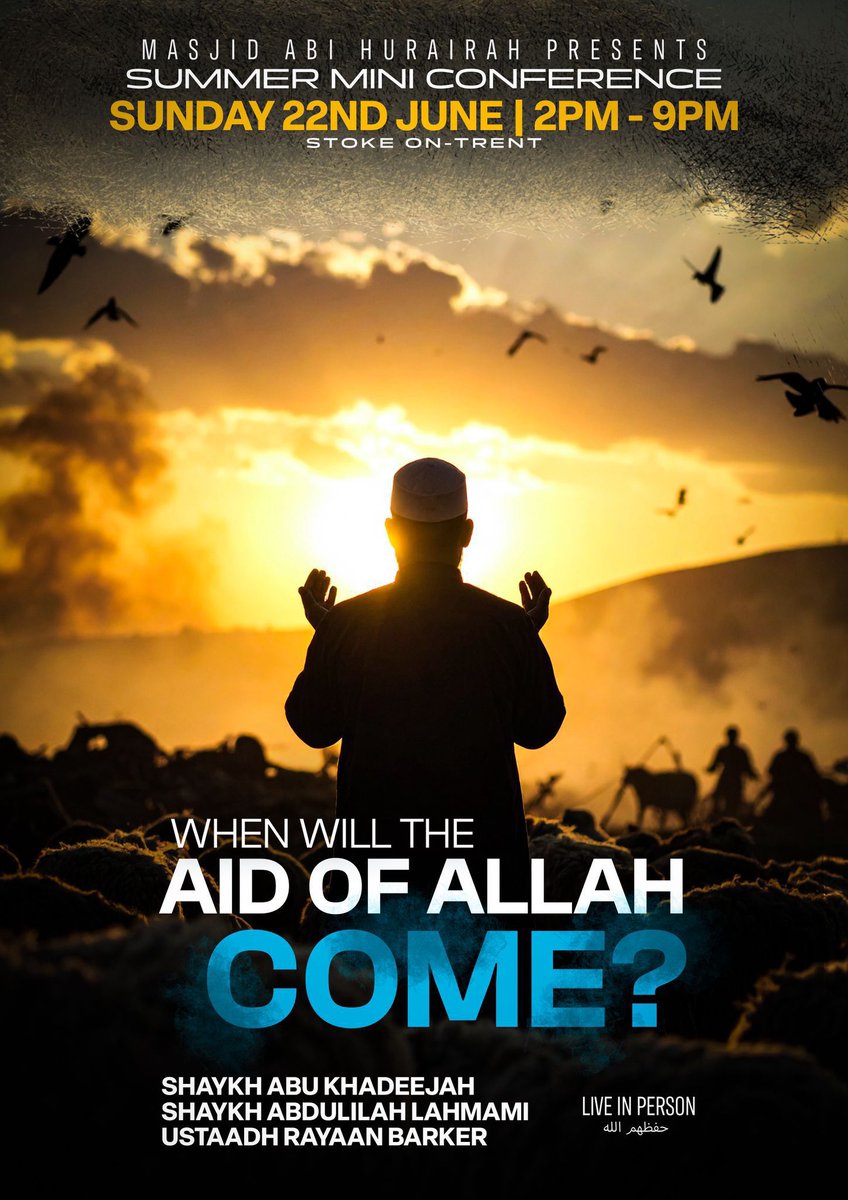 2 conferences back to back in the North of England; an amazing opportunity to benefit from the respected Mashayikh and teachers of this land at two Masājid of Salafiyyah. We hope to see hundreds of Salafis from all over the UK upon unity and togetherness. The Da'wah moves on!