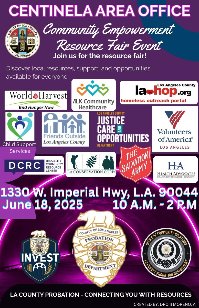 LA County Child Support Services (@cssdla) on Twitter photo Join @cssdla at the <a href="/CountyofLA/">Los Angeles County</a> Community Empowerment Resource Fair event this Wednesday, June 18th from 10 AM-2 PM. A child support specialist will be there to assist and answer your questions on all your case needs. See you there! #resources #probation #childsupport #SouthLA Join @cssdla at the <a href="/CountyofLA/">Los Angeles County</a> Community Empowerment Resource Fair event this Wednesday, June 18th from 10 AM-2 PM. A child support specialist will be there to assist and answer your questions on all your case needs. See you there! #resources #probation #childsupport #SouthLA