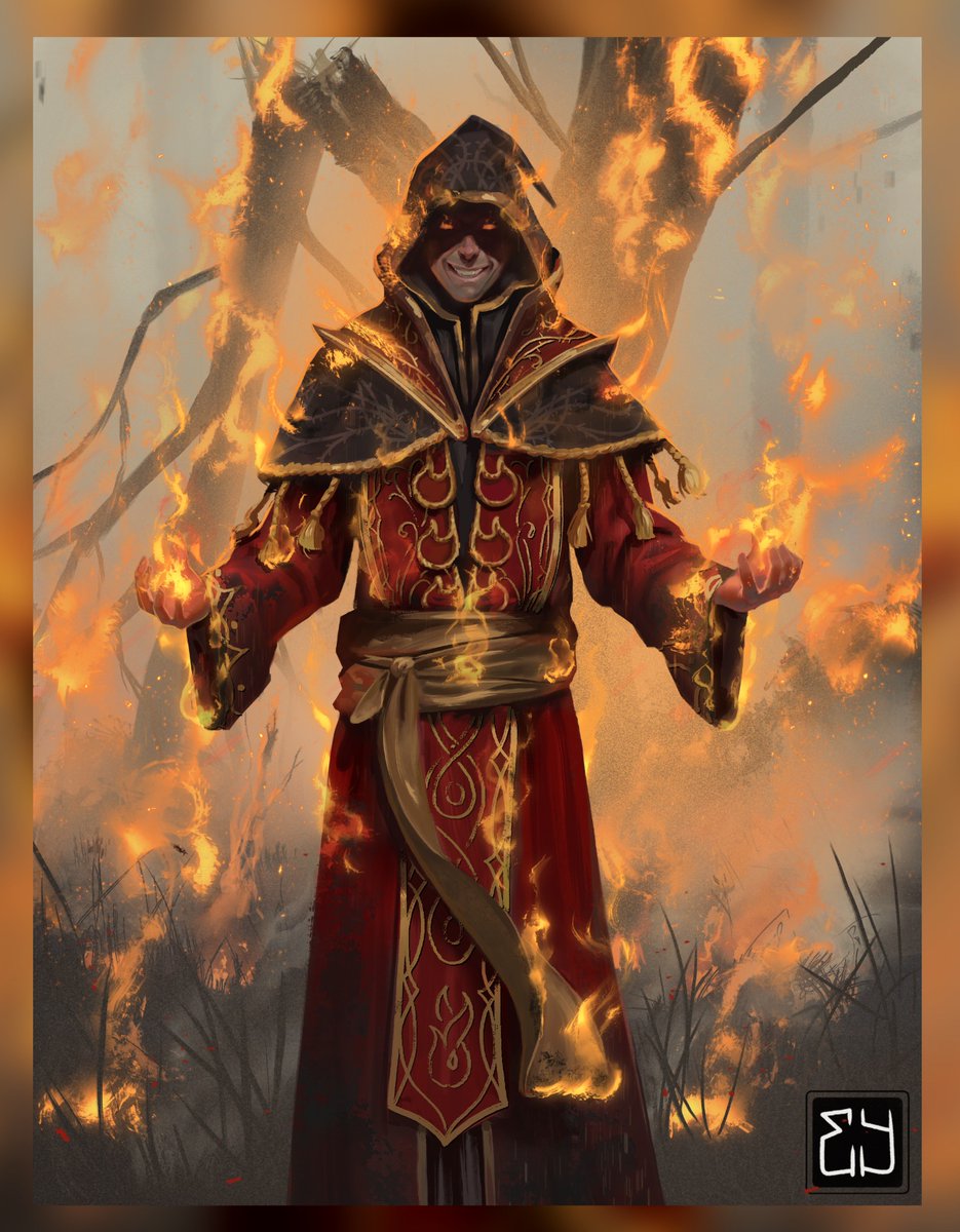 Emberweave Raiment. Art for a card game coming out soon. #ttrpg #fantasyart