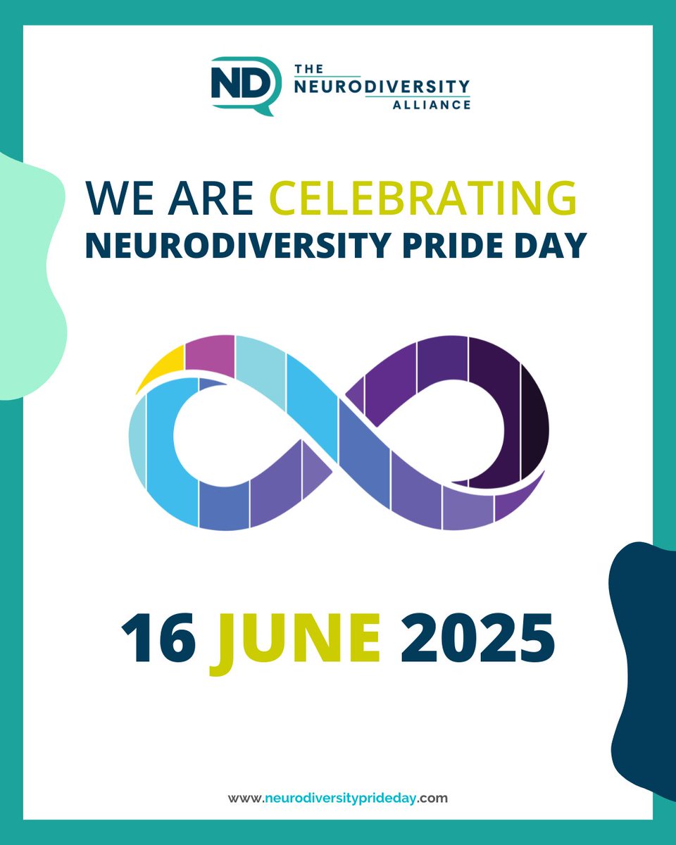 🌈 It’s Neurodiversity Pride Day! From deep feelers to hyperfocusers, neurodivergent minds make the world brighter. 💙 Let’s celebrate strengths, challenge stigma, and keep building a world where every brain belongs. 🧠✨ 

#NDPride #EmbraceNeurodiversity #NeurodiversityPride2025