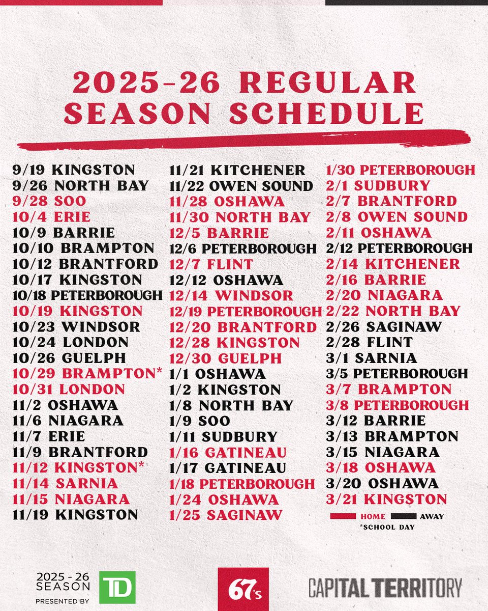 𝙉𝙚𝙬 𝙎𝙚𝙖𝙨𝙤𝙣. 𝙉𝙚𝙭𝙩 𝘾𝙝𝙖𝙥𝙩𝙚𝙧 📖

The 2025-26 regular season schedule is here! Secure your seat to watch the next chapter of Barber Poles Hockey in #CapitalTerritory

🔗 | bit.ly/4c9KNpa