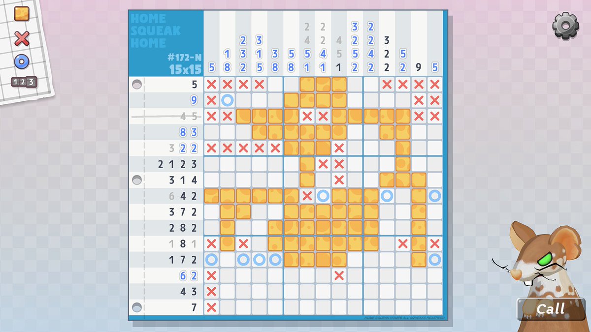 NVGOTD's tweet image. SQUEAKROSS: HOME SQUEAK HOME

Solve picross puzzles to create furniture and use them to decorate the perfect home for a mouse. As featured on @_wholesomegames Direct

[ PC, Mac, Switch / 2025 / @alblune ]

squeakross.cool