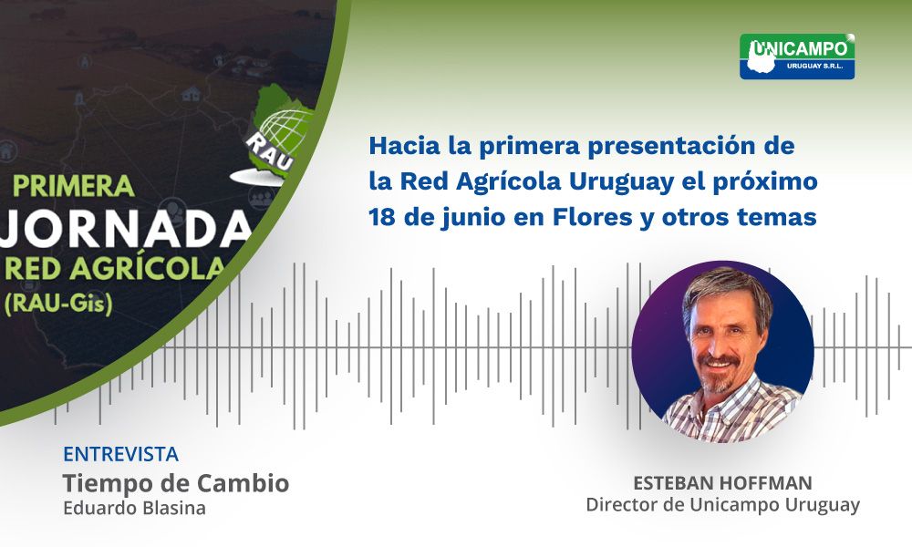 Hoy lunes el Ing. Agr. E. Hoffman, Director de Unicampo, mantuvo una entrevista junto a E. Blasina, intercambiando sobre diversos temas, y mayoritariamente sobre lo que se vendrá con miras a la 1ra presentación de la RAU este 18 de junio en Flores. 
🔊 buff.ly/urhLWWf