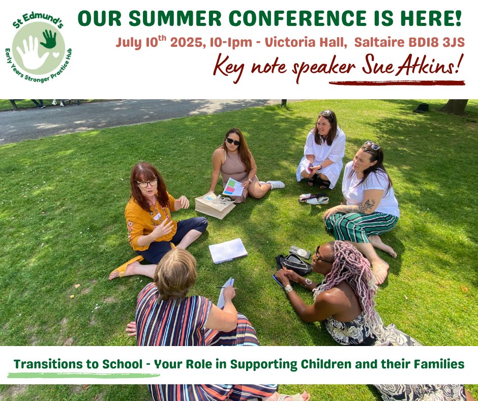 Announcement! 🎤

Our summer conference is here! Join us for an inspiring day, designed specifically for all of us who are supporting children to prepare for the next big step into school. ✨

10am - 1pm
10th July 2025
Victoria Hall, Saltaire

Book now 👉 ow.ly/MKTF50Wa7Zb