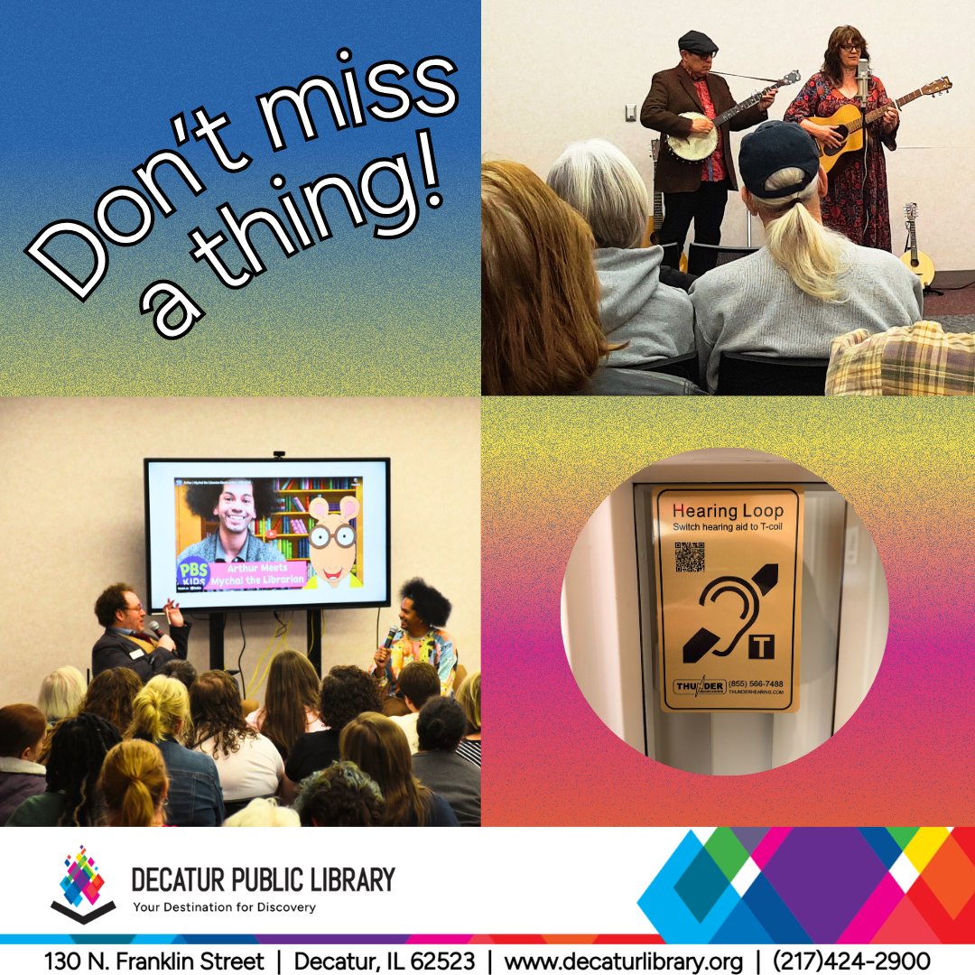 LibraryDecatur's tweet image. The Decatur Public Library is proud to offer Hearing Loop technology in the Madden auditorium!

#AccessibleLibrary #HearingLoop #DecaturPublicLibrary #Inclusion #CommunityForAll See less
