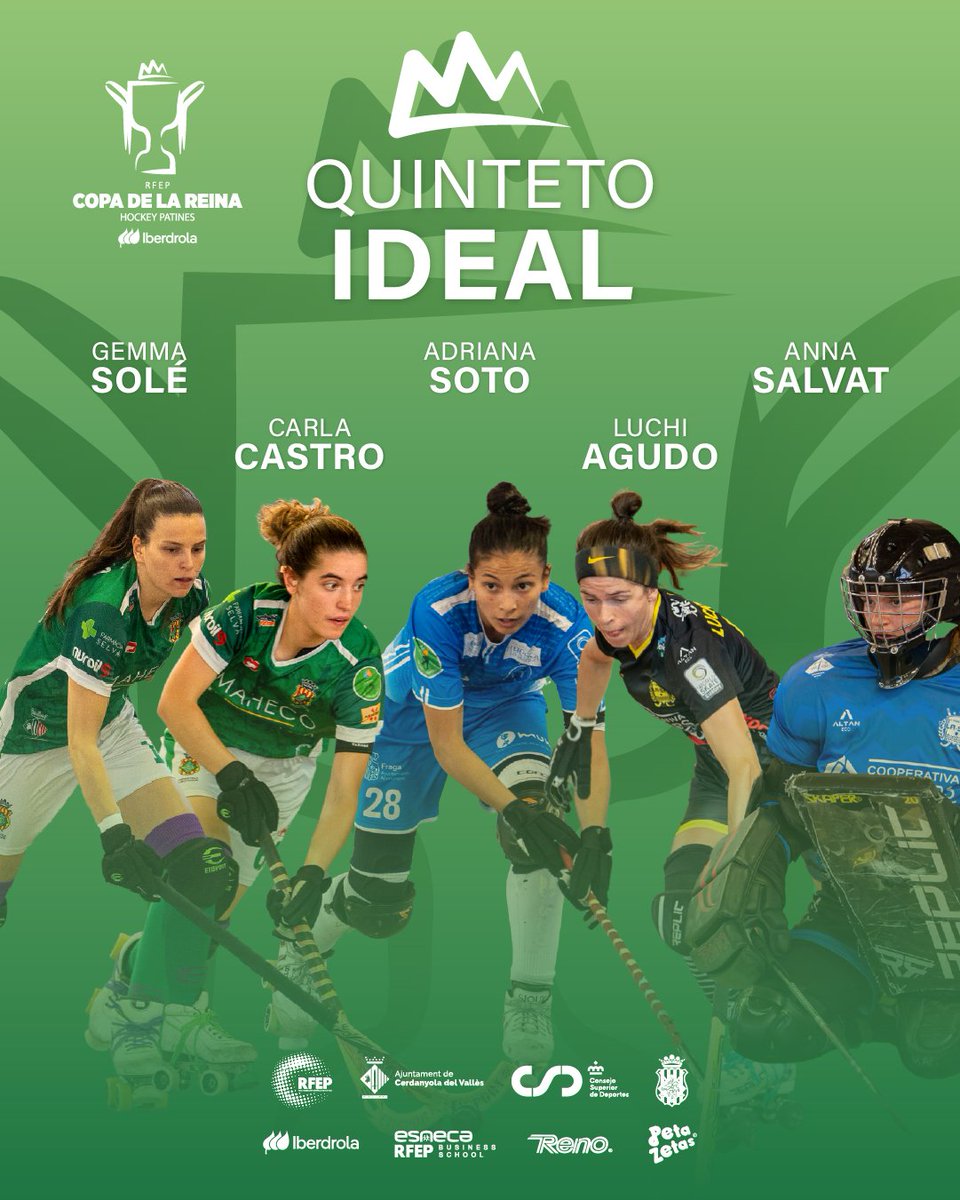 RFEPatinaje (@fedpatinaje) on Twitter photo 𝑸𝑼𝑰𝑵𝑻𝑬𝑻𝑶 𝑰𝑫𝑬𝑨𝑳 🌟
🥅 Anna Salvat / <a href="/hoquei_vilasana/">CLUB PATÍ VILA-SANA</a>
🏑 Luchi Agudo / <a href="/hoquei_vilasana/">CLUB PATÍ VILA-SANA</a>
🏑 Gemma Solé / <a href="/cerdanyolach/">Cerdanyola Club d’Hoquei</a>
🏑 Carla Castro / <a href="/cerdanyolach/">Cerdanyola Club d’Hoquei</a>
🏑 Adriana Soto / <a href="/clubpatinfraga/">Club Patín Esneca Fraga</a>
¡𝐄𝐍𝐇𝐎𝐑𝐀𝐁𝐔𝐄𝐍𝐀! 🙌
#CopaOKIberdrola 𝑸𝑼𝑰𝑵𝑻𝑬𝑻𝑶 𝑰𝑫𝑬𝑨𝑳 🌟
🥅 Anna Salvat / <a href="/hoquei_vilasana/">CLUB PATÍ VILA-SANA</a>
🏑 Luchi Agudo / <a href="/hoquei_vilasana/">CLUB PATÍ VILA-SANA</a>
🏑 Gemma Solé / <a href="/cerdanyolach/">Cerdanyola Club d’Hoquei</a>
🏑 Carla Castro / <a href="/cerdanyolach/">Cerdanyola Club d’Hoquei</a>
🏑 Adriana Soto / <a href="/clubpatinfraga/">Club Patín Esneca Fraga</a>
¡𝐄𝐍𝐇𝐎𝐑𝐀𝐁𝐔𝐄𝐍𝐀! 🙌
#CopaOKIberdrola