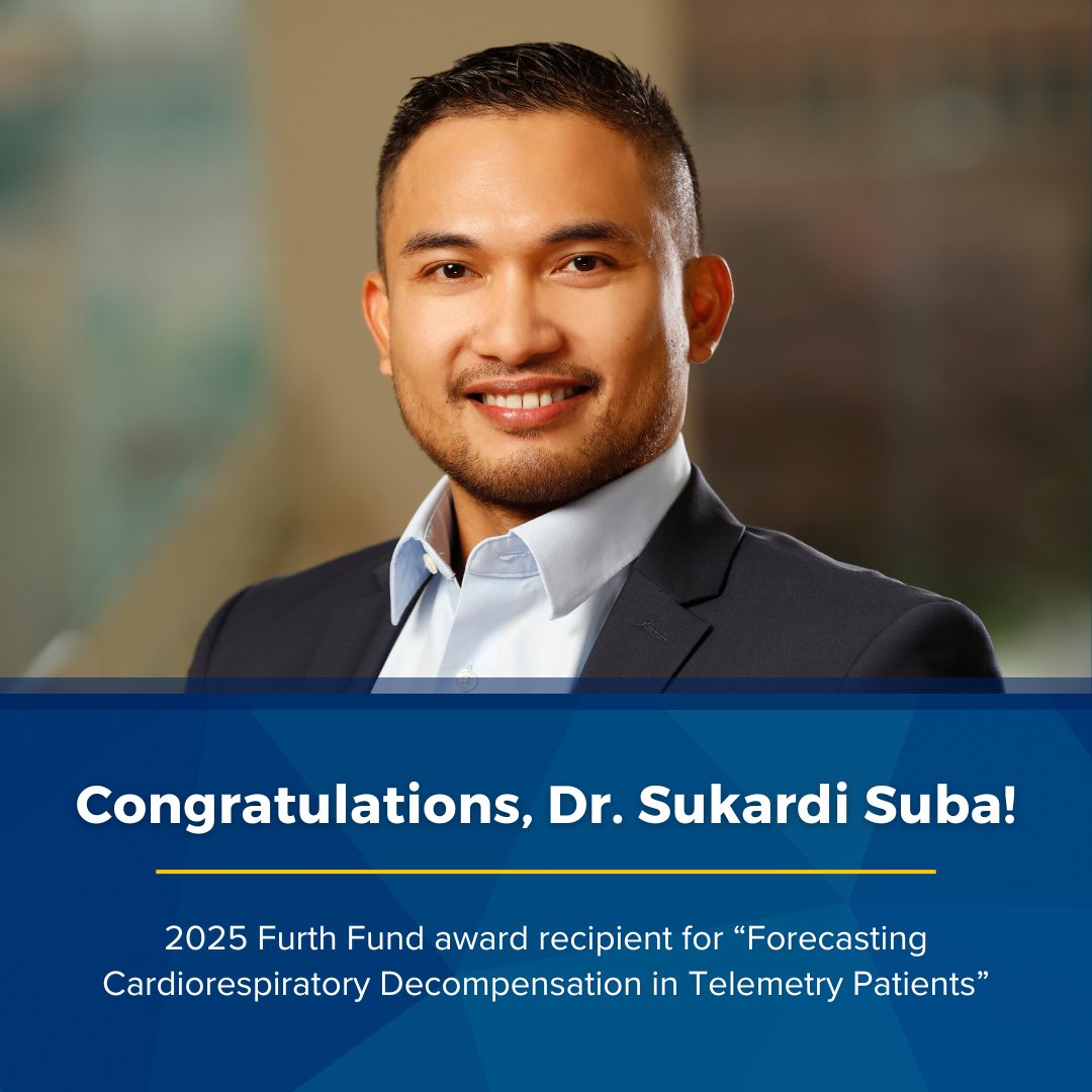URochester School of Nursing (@uofrson) on Twitter photo Assistant Professor Sukardi Suba received a <a href="/UofR/">University of Rochester</a> Furth Fund award for a study to develop machine-learning models to predict acute clinical deterioration among patients in hospital step-down units. 🫀
Congrats to Dr. Suba and team! urson.us/research | #URochesterResearch Assistant Professor Sukardi Suba received a <a href="/UofR/">University of Rochester</a> Furth Fund award for a study to develop machine-learning models to predict acute clinical deterioration among patients in hospital step-down units. 🫀
Congrats to Dr. Suba and team! urson.us/research | #URochesterResearch