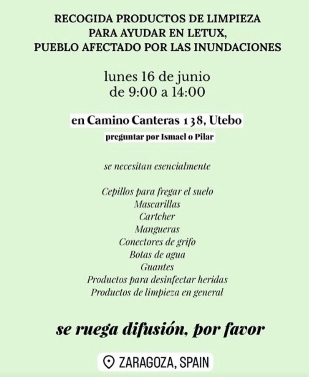 juanjobonainfo's tweet photo. 📣 | Hemos visto que hay gente incentivando que se haga TT "ARAGÓN TE NECESITA" con imágenes de ayuda, para todo aquel que quiera apoyar de alguna manera 👇🏼 https://t.co/UEt0K1IciR