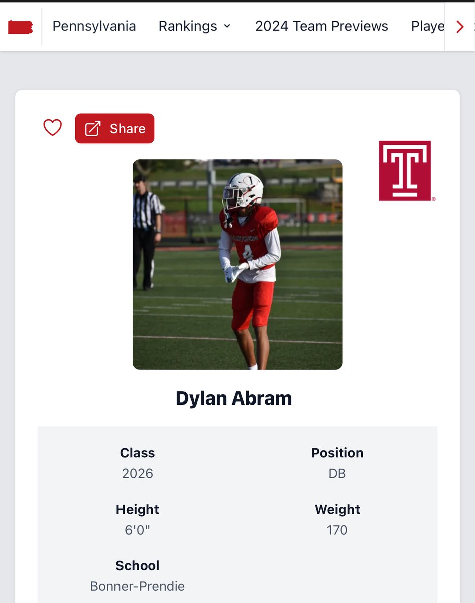 VicCastilloPRZ (@przpavic) on Twitter photo Temple with a huge June 👀
Temple usually brings in solid talent out of PA each year, but these three have all flirted with Top 30 rankings among 2026 PA classmates.
I’m told they aren’t done either. <a href="/JP27Oates/">John-Patrick Oates</a> <a href="/DaronHarris16/">upnext_daron</a> <a href="/Dylan4Abram/">Dylan Abram</a> <a href="/CoachAhmadTUFF/">Khalil Ahmad</a> Temple with a huge June 👀
Temple usually brings in solid talent out of PA each year, but these three have all flirted with Top 30 rankings among 2026 PA classmates.
I’m told they aren’t done either. <a href="/JP27Oates/">John-Patrick Oates</a> <a href="/DaronHarris16/">upnext_daron</a> <a href="/Dylan4Abram/">Dylan Abram</a> <a href="/CoachAhmadTUFF/">Khalil Ahmad</a>