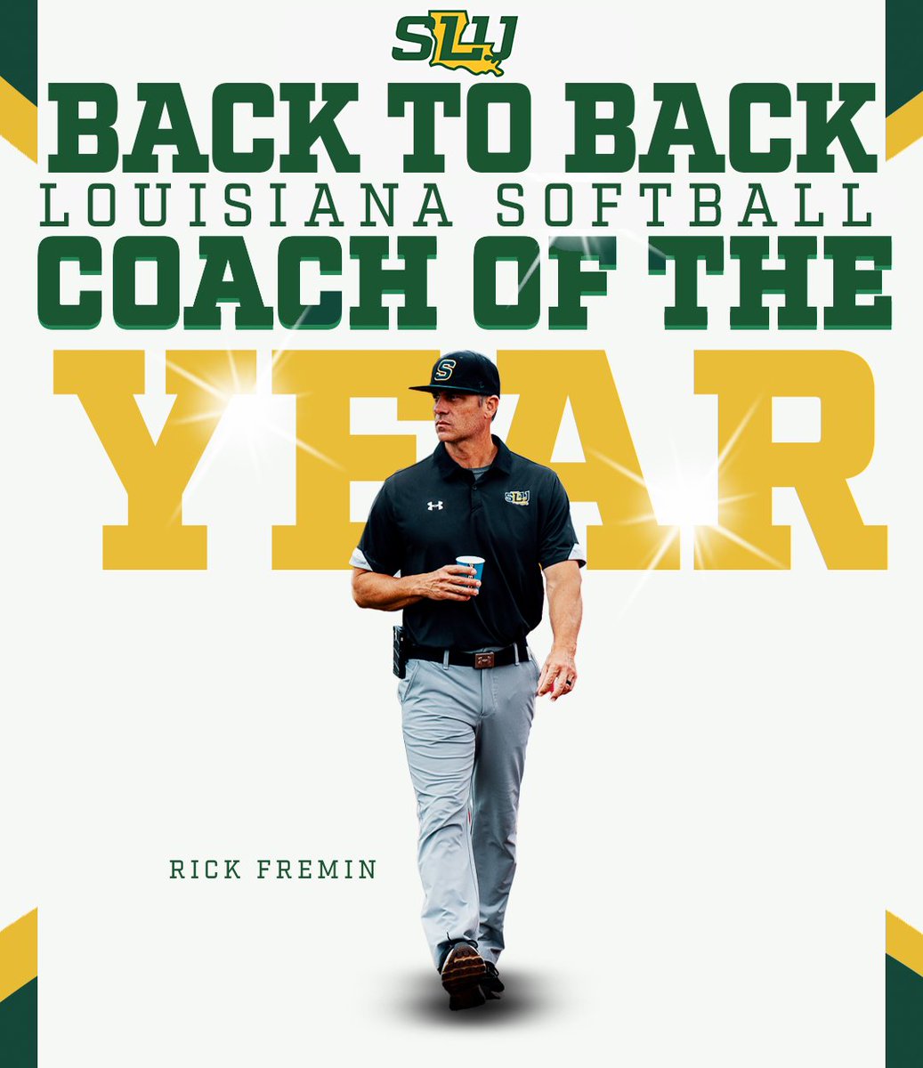 LionUpSoftball's tweet image. Congratulations to @LionUpSoftball head coach Rick Fremin for being named the Louisiana Coach of the Year for the second straight season!
#LionUp