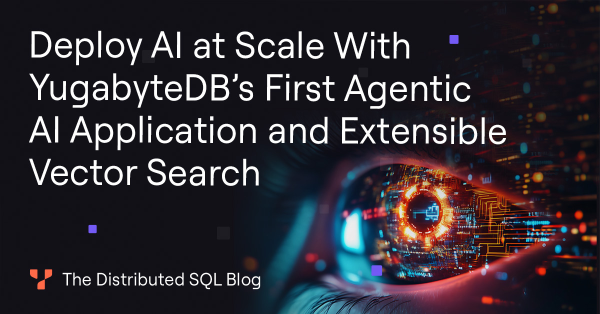 Yugabyte's tweet image. Yugabyte’s next-generation agentic #AI application, Performance Advisor for YugabyteDB Aeon, uses AI-first observability to deliver an agentic architecture and enable automated anomaly detection and optimization.🏅

YugabyteDB’s new extensible #indexing framework is designed to…