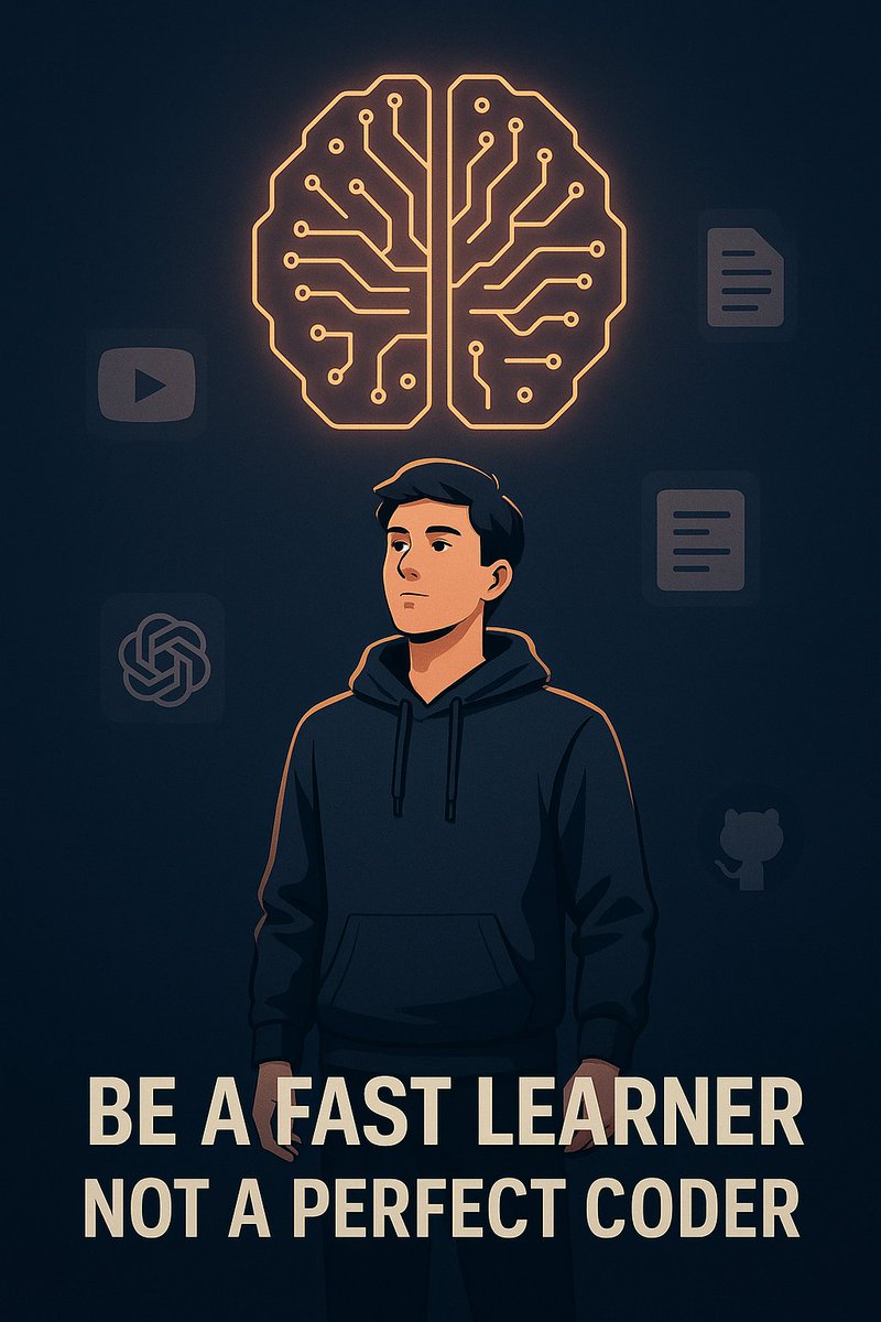 GautamM96's tweet photo. Winning in tech ≠ knowing everything.
It’s about mastering learning on demand.
YouTube, docs, ChatGPT (and other AI Tools), GitHub issues — these are your superpowers.
Be a fast learner, not a perfect coder.
#LearnToLearn #TechTwitter #DevCommunity #BuildInPublic https://t.co/r8Z0m7p6ik