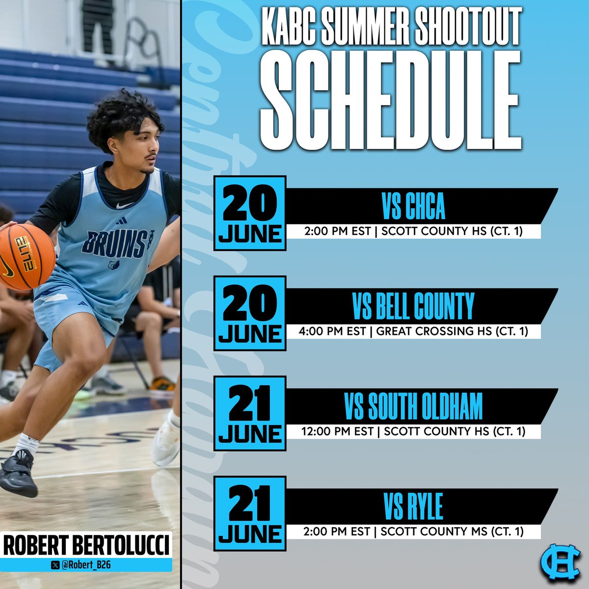 My upcoming schedule for the KABC Summer Shootout!