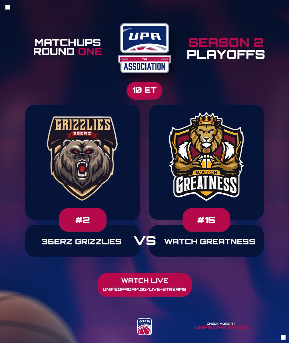 Unified Pro-Am Association (@unifiedproam) on Twitter photo 🚨 TONIGHT 10 PM ET🚨
<a href="/36erzG/">36erz Grizzlies</a> :
<a href="/ilacSGA/">ilacSGA (ilacMorant)</a>
<a href="/rbsgogi/">6061</a>
<a href="/Diima2k/">Dima</a>
<a href="/girtonhq/">girtonhq</a>
<a href="/IIsebll/">seb</a>
<a href="/txkeover2k/">Txkeover</a>
🆚
<a href="/WG2KProam/">Watch Greatness Proam</a> :
<a href="/dawsix_/">6</a>
<a href="/Spam1Of1/">Spam1of1</a>
<a href="/DTrick__/">☔️</a>
<a href="/KinG_PeroXide/">PeroX</a>
<a href="/392Dee/">John Sanborn</a>
🎥 Watch live: unifiedproam.gg/live-streams
📊 Full bracket: leagueos.gg/szn2 🚨 TONIGHT 10 PM ET🚨
<a href="/36erzG/">36erz Grizzlies</a> :
<a href="/ilacSGA/">ilacSGA (ilacMorant)</a>
<a href="/rbsgogi/">6061</a>
<a href="/Diima2k/">Dima</a>
<a href="/girtonhq/">girtonhq</a>
<a href="/IIsebll/">seb</a>
<a href="/txkeover2k/">Txkeover</a>
🆚
<a href="/WG2KProam/">Watch Greatness Proam</a> :
<a href="/dawsix_/">6</a>
<a href="/Spam1Of1/">Spam1of1</a>
<a href="/DTrick__/">☔️</a>
<a href="/KinG_PeroXide/">PeroX</a>
<a href="/392Dee/">John Sanborn</a>
🎥 Watch live: unifiedproam.gg/live-streams
📊 Full bracket: leagueos.gg/szn2