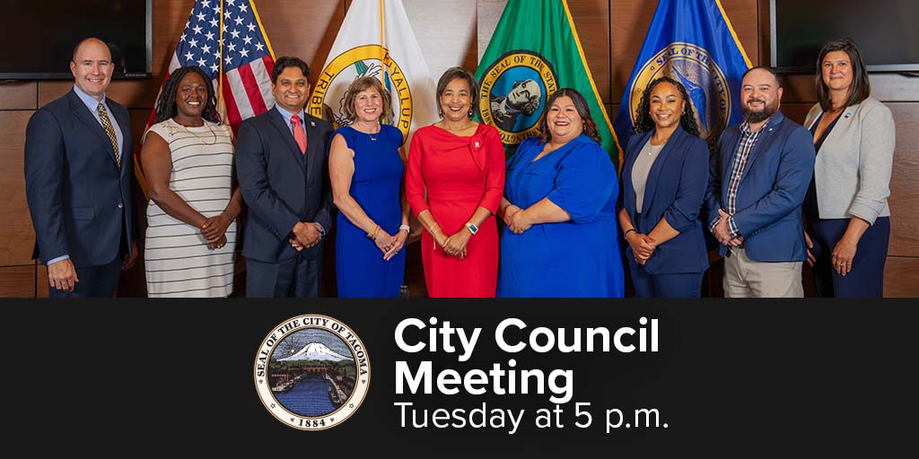 Join us for the 6/17 #TacCouncil Mtg. at 5pm. Agenda & how to attend ➡️ https://ow.ly/kgWZ50WaiKt. Submit public comment relating to an agenda item to cityclerk@cityoftacoma.org at least 24 hrs. in advance, or speak during the meeting. 
