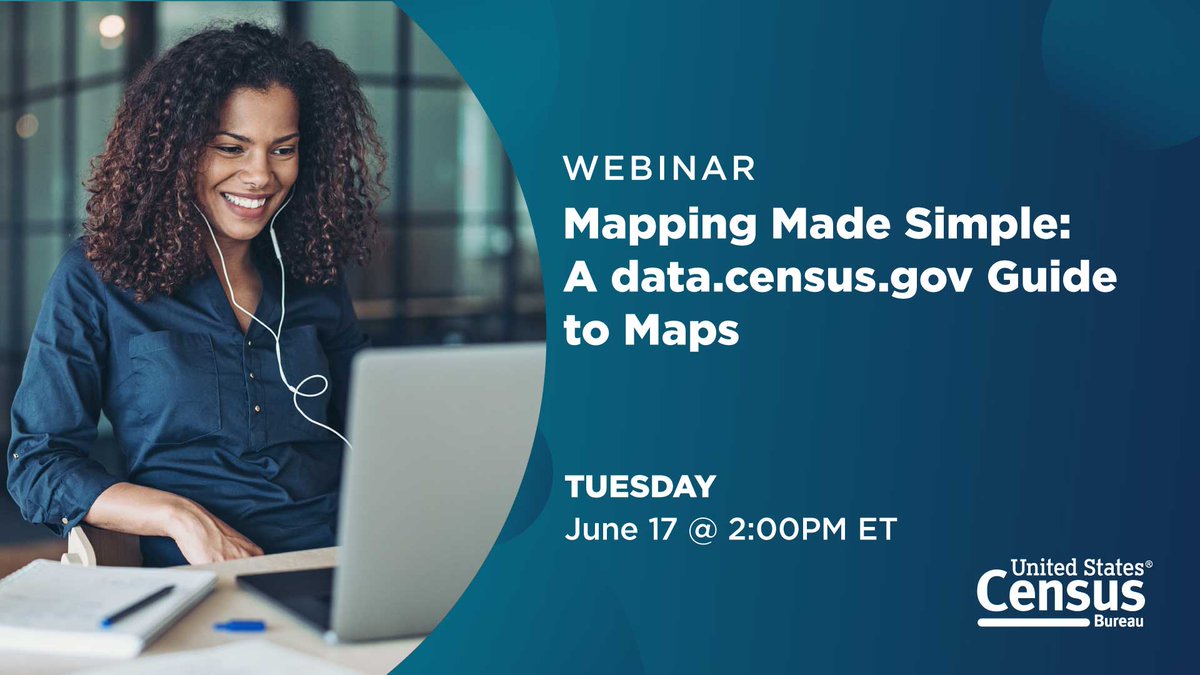 Join us for a deep dive into our data search platform's mapping tool!

Discover how to master the fundamentals of map creation, including how to select and apply variables to create geographic data visualizations, and more. 

💻census.gov/data/academy/w…

#ExploreCensusData