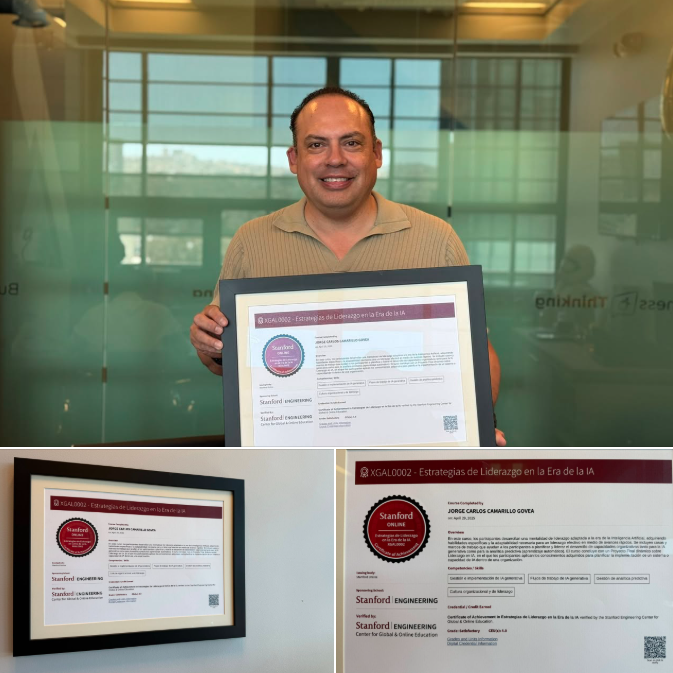 Jorge_Camarillo's tweet photo. Ya en la oficina el reconocimiento sobre Inteligencia Artificial de @StanfordGSB que terminé en Abril. Como Marca el Manual.
#BusinessThinking #IA #BTPlay #MarketingDigital https://t.co/CzYikMQ3YQ