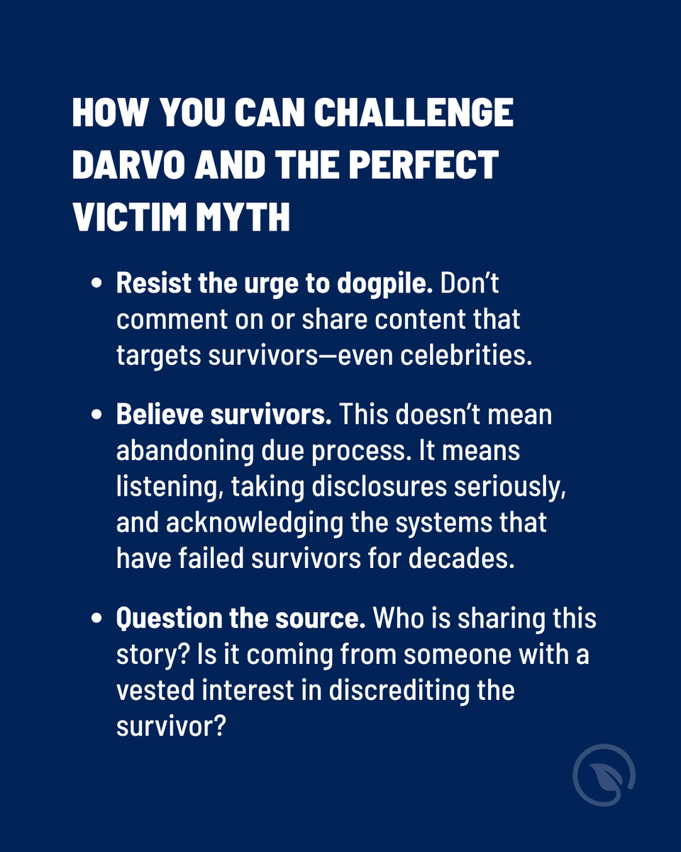 SFFNY's tweet image. What do Blake Lively, Megan Thee Stallion, and Amber Heard have in common?
When they spoke out about abuse, the internet rallied to discredit and punish them.
A response pattern known as #DARVO (Deny, Attack, Reverse Victim and Offender) and the myth of the “perfect victim”…