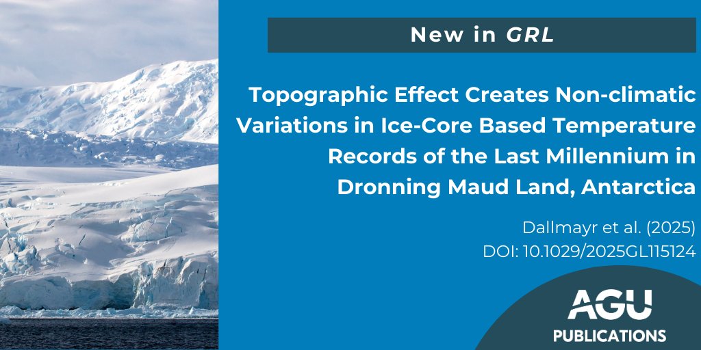 theAGU's tweet image. ✨ New in Geophysical Research Letters:

Scientists explore an ice sheet complication that has been overlooked and that could improve climate records retrieved from ice cores in the future.

🔗 doi.org/10.1029/2025GL…

#AGUPubs #IceCore #Paleoclimate