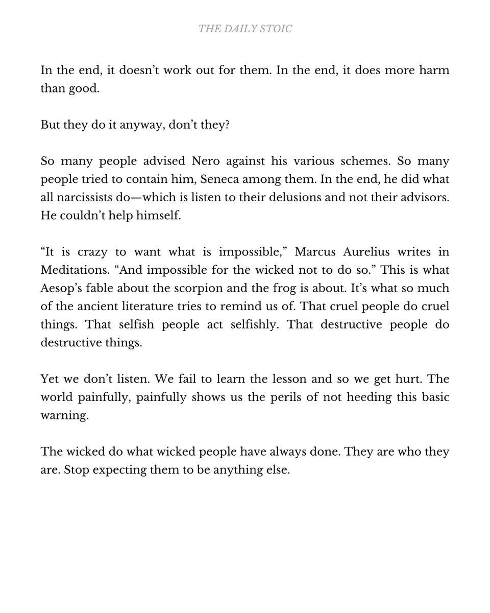 Stop expecting anything else.