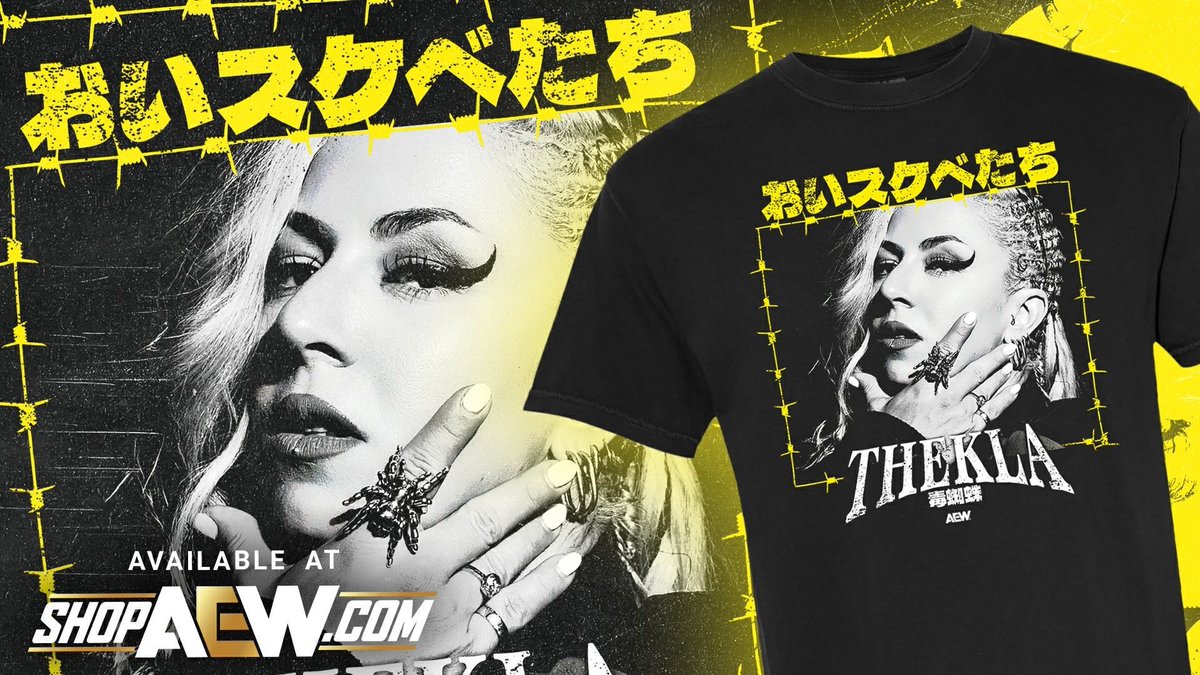 ShopAEW.com (@shopaew) on Twitter photo NEW ARRIVAL! Check out this <a href="/toxic_thekla/">Thekla テクラ</a> shirt that just dropped at ShopAEW.com!
shopaew.com/catalog/produc…
#ShopAEW #AEW #AEWDynamite #AEWCollision NEW ARRIVAL! Check out this <a href="/toxic_thekla/">Thekla テクラ</a> shirt that just dropped at ShopAEW.com!
shopaew.com/catalog/produc…
#ShopAEW #AEW #AEWDynamite #AEWCollision