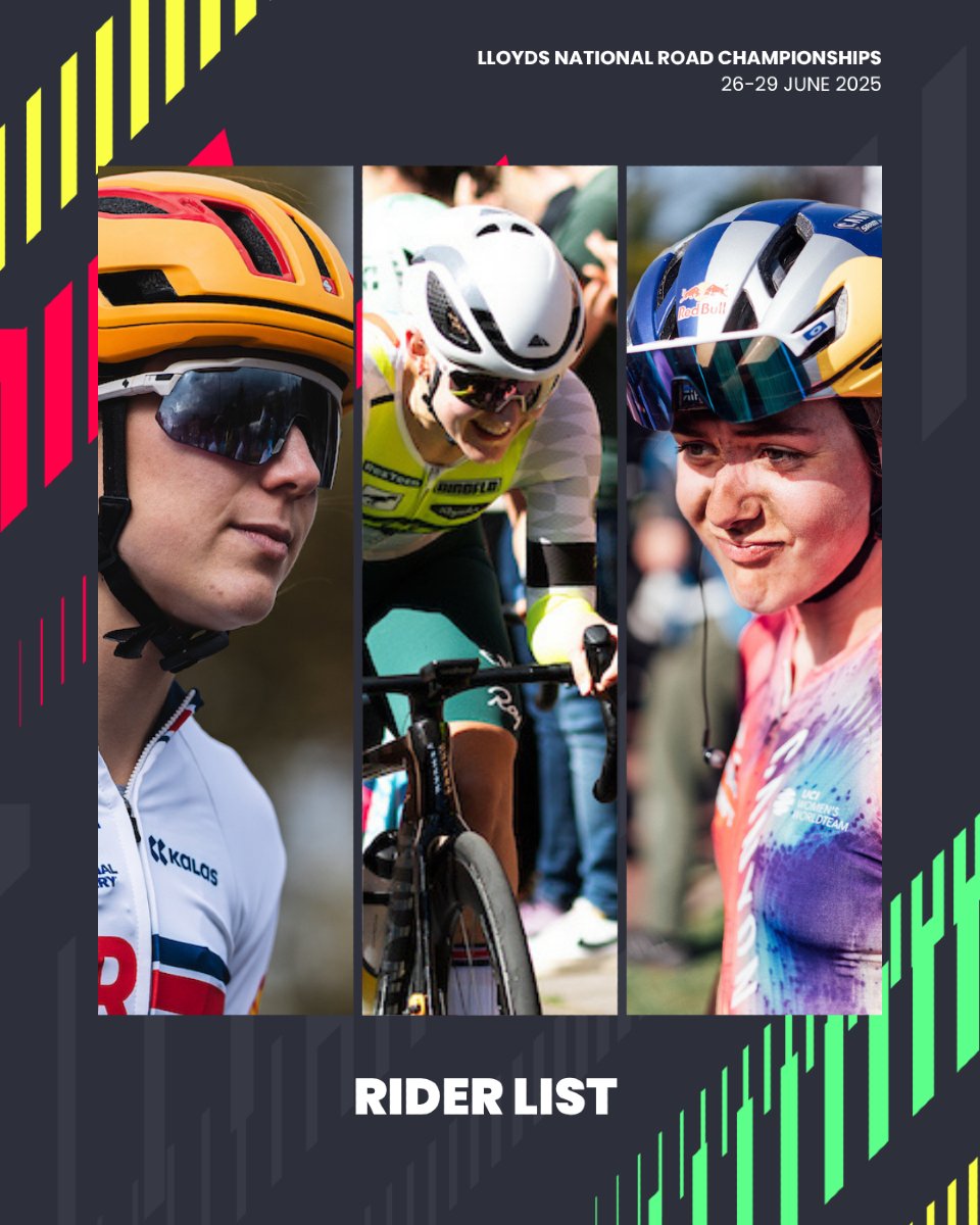 🚴‍♀️ 10 Days to Go!
The rider list is out — and the Welsh line-up is looking seriously strong for the 2025 Lloyds National Road Championships!

From Geraint Thomas’s final Nationals…
To Josh Tarling racing the time-trial on home roads…
To Welsh Olympians, WorldTour pros and