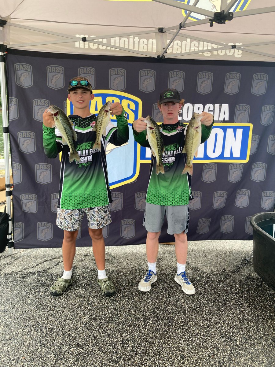 Solid tournament for DJ Broome and Jackson Cantrell in the Georgia Bass Nation Championship! Great season by the anglers!