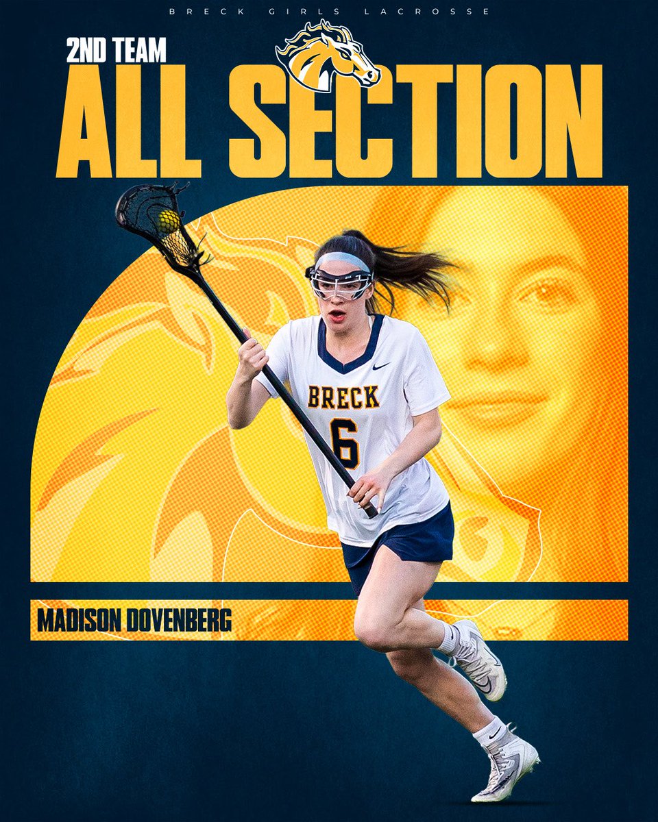 Congratulations to Madison Dovenberg ‘26 for being named to the All Section Second Team! #BreckGLAX