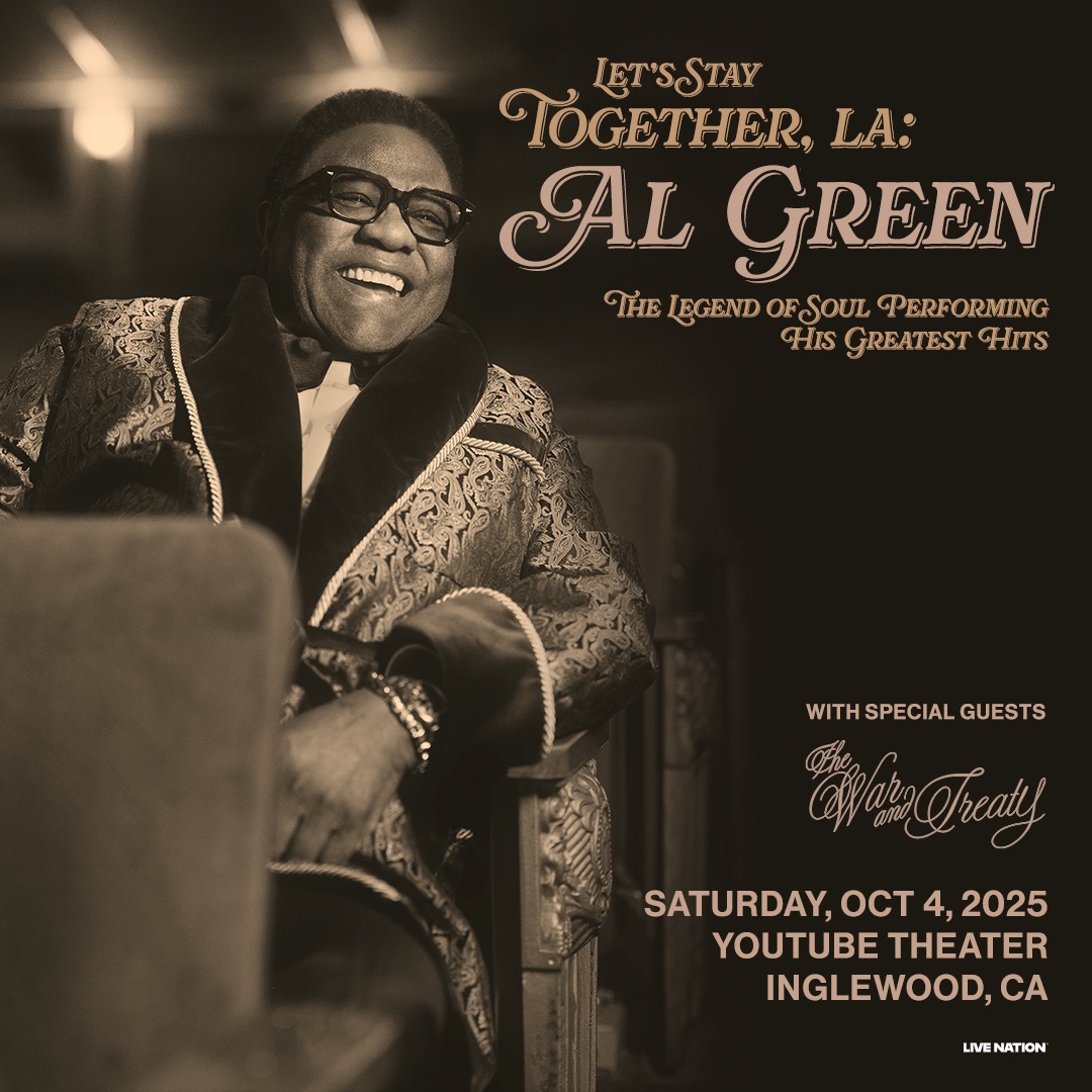 algreen's tweet image. California - Let's get together this October!  I'll be performing the Greatest Hits at @Yaamava in Highland, CA on October 2 and the @youtubetheater in Inglewood on October 4th.  Tickets on sale now: linktr.ee/algreenofficial
#LetsStayTogether